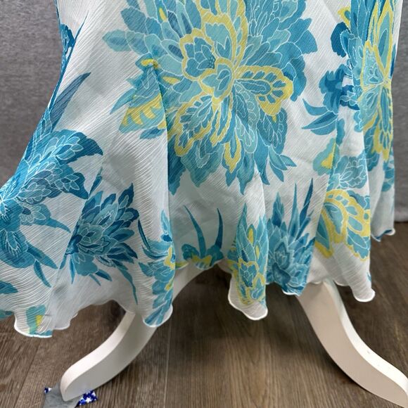 Vtg. Cato Maxi Skirt Floral Print 90s Y2K Fairy Cottage Sheer Sz. M Ruffled‎ Hem - Picture 4 of 10